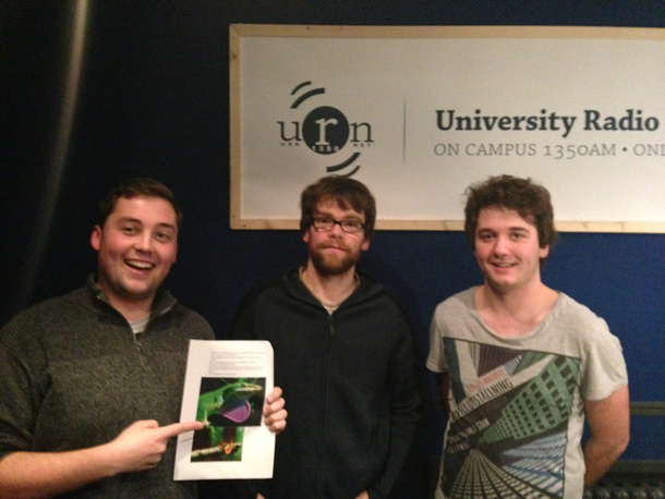 Adam with Carl and George in the studio!