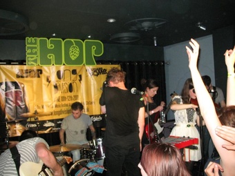 Los Campesinos! at last years festival, you can't get much more intimate.